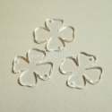 Plexiglass connector "Flower 3", clear, 3,1x3 cm