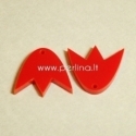 Plexiglass finding - pendant "Tulip", red, 2,2x1,9 cm