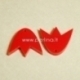 Org. stiklo detalė-pakabukas "Tulpė", raudonso sp., 2,2x1,9 cm