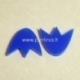 Plexiglass finding - pendant "Tulip", blue, 2,2x1,9 cm
