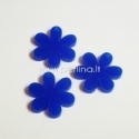 Plexiglass pendant "Flower", blue, 2,2x2,2 cm