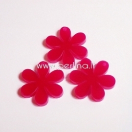 Plexiglass pendant "Flower", fuchsia, 2,2x2,2 cm