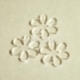 Org. stiklo detalė-pakabukas "Gėlytė", skaidrus, 2,2x2,2 cm