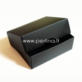 Kartoninė stačiakampė dėžutė, juoda, 9x7x3 cm
