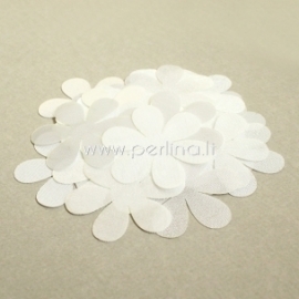 Fabric flower, white, 1 pc, select size