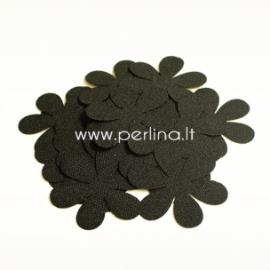 Fabric flower, black, 1 pc, select size