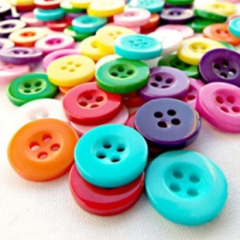 Acrylic, resin buttons